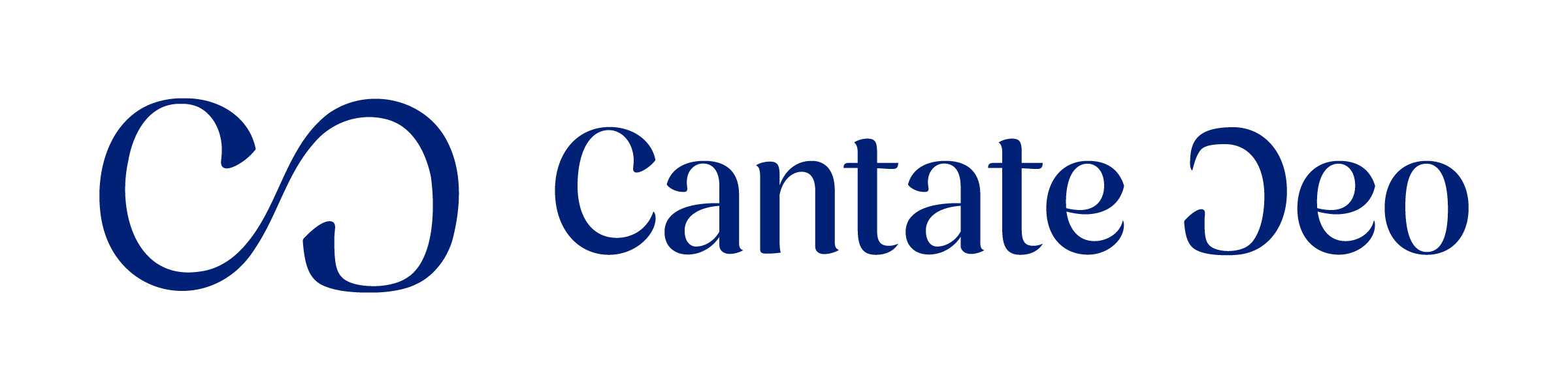Cantate Deo _ Horizontale Logo _ Blauw